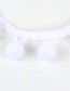 Lovely White Fuzzy Ball Pendant Decorated Simple Pure Color Choker