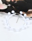 Lovely White Fuzzy Ball Pendant Decorated Simple Pure Color Choker