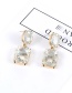 Trendy Gold Color Pure Color Decorated Geometric Shape Simple Earrings