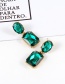 Trendy Green Pure Color Decorated Geometric Shape Simple Earrings