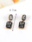 Trendy Gray Pure Color Decorated Geometric Shape Simple Earrings