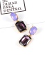 Trendy Purple Pure Color Decorated Geometric Shape Simple Earrings