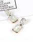 Trendy Milk White Pure Color Decorated Geometric Shape Simple Earrings