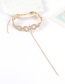 Fashion Gold Color Long Tassel Pendant Decorated Pure Color Simple Choker