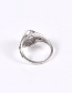Fashion Silver Color Water Drop Shape Diamond Decorated Simple Ring(7pcs)