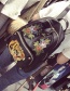 Fashion Black Embroidery Flower&tiger Shape Decorated Simple Backpack