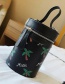 Fashion Black Tree Pattern Decorated Bucket Shape Shoulder Bag