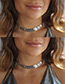 Trendy Gold Color Leaf Shape Decorated Pure Color Simple Choker