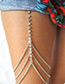 Fashion Gold Color Full Diaond Decorated Multi-layer Simple Leg Chain