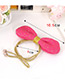 Lovely Watermelon Red Bowknot Shape Decorated Simple Double Layer Hairpin