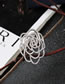 Fashion Silver Color Flower Decorated Pure Color Hollow Out Brooch