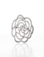 Fashion Silver Color Flower Decorated Pure Color Hollow Out Brooch