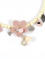 Fashion Yellow Flower&beads Decorated Color Matching Simple Necklace