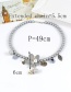 Fashion Gray Flower&beads Decorated Color Matching Simple Necklace