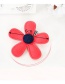 Fashion Plum Red Sunflower Decorated Color Matching Simple Hair Band