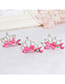 Cute Pink Rabbit's Ears &bowknot Decorated Simple Baby Hairpin