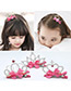 Cute Pink Rabbit's Ears &bowknot Decorated Simple Baby Hairpin