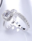 Fashion Gold Color Diamond Decorated Pure Color Simple Rings