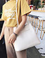 Elegant White Bucket Shape Decorated Pure Color Simple Design Handbags