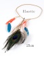 Fashion Multi-color Feather Decorated Color Matching Simple Headband