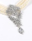 Fashion Milk White Pearl&diamond Decorated Multi-layer Design Simple Necklace