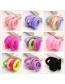Cute Red Pure Color Decorated Simple Round Shape Hair Band (5pcs)