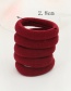 Cute Fluorescent Plum-red Pure Color Decorated Simple Round Shape Hair Band (5pcs)
