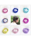 Cute Purple Pure Color Decorated Simple Round Hair Band (10pcs)