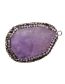 Personality Purple Stone Shape Decorated Simple Irregularity Pendant