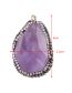 Personality Purple Stone Shape Decorated Simple Irregularity Pendant