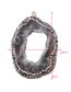 Personality Dark Gray Stone Shape Decorated Simple Irregularity Hollow Out Pendant