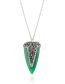 Personality Green Round Shape Decorated Simple Triangle Pendant