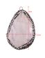 Personality Pink Stone Shape Decorated Simple Irregularity Pendant