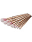 Lovely Gold Color Mermaid Design Color-matching Decorated Cosmetic Brush (7pcs)