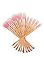 Lovely Gold Color Mermaid Design Color-matching Decorated Cosmetic Brush (10pcs)