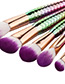 Lovely Multi-color Mermaid Design Color-matching Decorated Cosmetic Brush (12pcs)