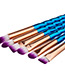 Fashion Blue+purple Unicorn Design Pure Color Decorated Simple Cosmetic Brush (6pcs)