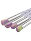 Fashion Light Purple Unicorn Design Pure Color Decorated Simple Cosmetic Brush (4pcs)