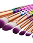Fashion Multi-color Unicorn Design Pure Color Decorated Simple Cosmetic Brush (8pcs)