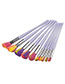 Fashion Light Purple Unicorn Design Pure Color Decorated Simple Cosmetic Brush (10pcs)