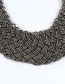 Bohemia Multi-color Pure Color Decorated Simple Hand-woven Design Necklace