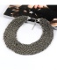 Bohemia Black+yellow Pure Color Decorated Simple Hand-woven Design Necklace