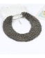 Bohemia Yellow+green+black Pure Color Decorated Simple Hand-woven Design Necklace