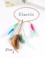Bohemia Multi-color Feather Pendant Decorated Simple Hair Band