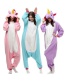 Lovely Blue Unicorn Design Color Matching Connection Pajamas