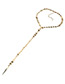 Elegant Gold Color Metal Round Shape Decorated Simple Long Chain Necklace