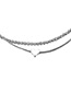 Fashion Silver Color Heart Shape Decorated Simple Double Layer Anklet