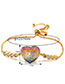 Personality Gold Color Heart Shape Decorated Bracelet