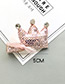 Cute Pink Diadema Shape Decorated Baby Hairpin