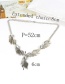 Vintage Silver Color Metal Wing Decorated Pure Color Long Chain Necklace